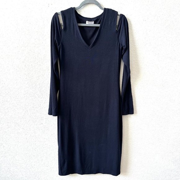Bailey 44 Muriel Cut Out Shoulder Soft Stretch Jersey Sheath Dress Size Large - Picture 2 of 7